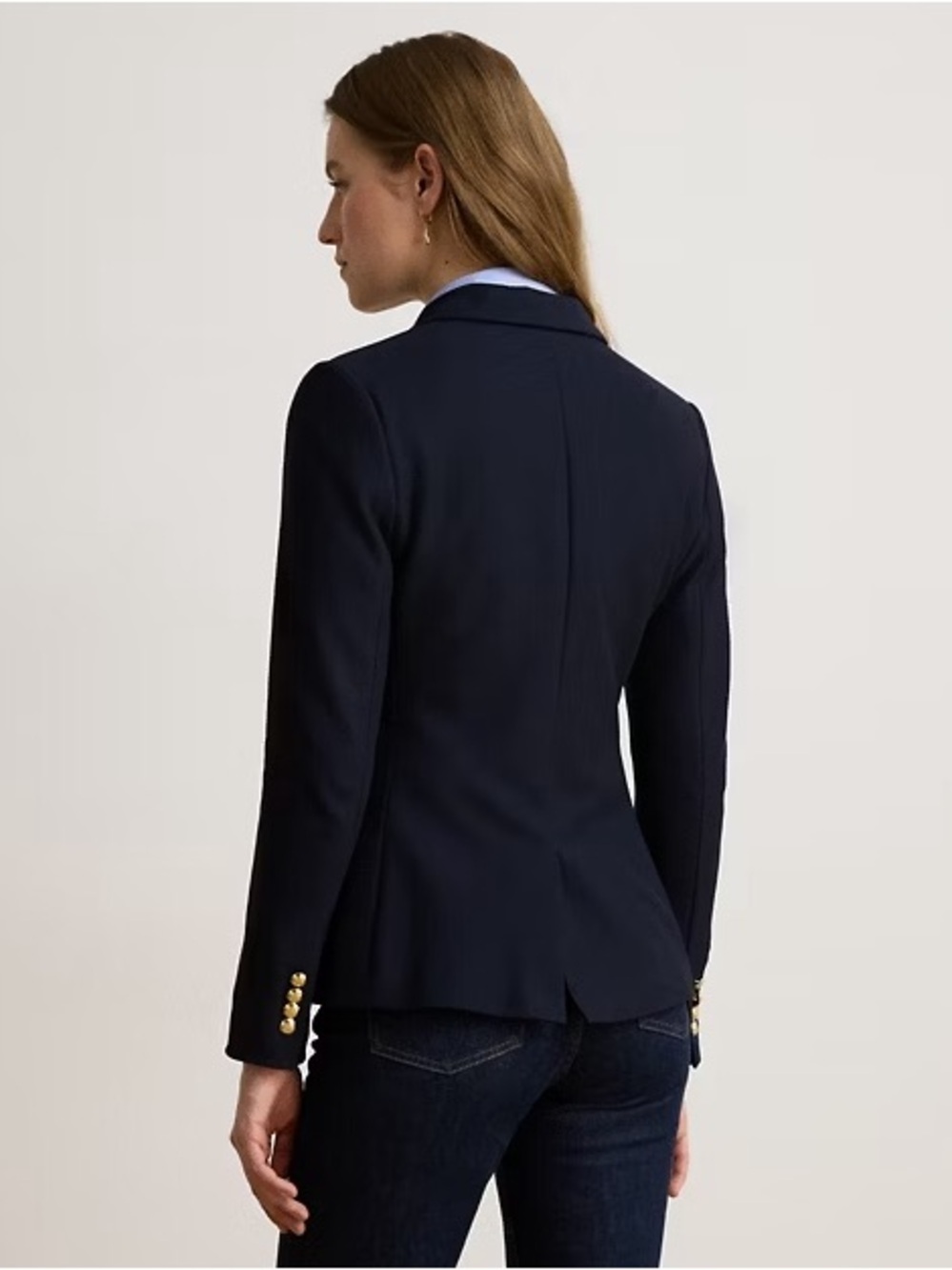 Lauren Ralph Lauren Bullion Jacquard Blazer Lauren Navy - Picture 5 of 7